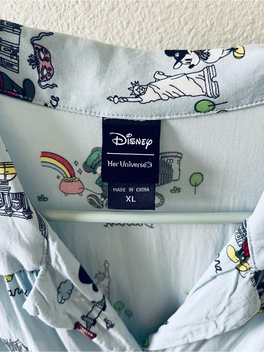 Disney Her Universe Light Blue Mickey Tie-Front Shirt - Picture 3 of 5